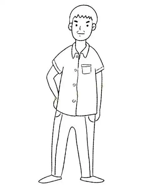 家庭人物的表现 爸爸,图片,简笔画-学笔画