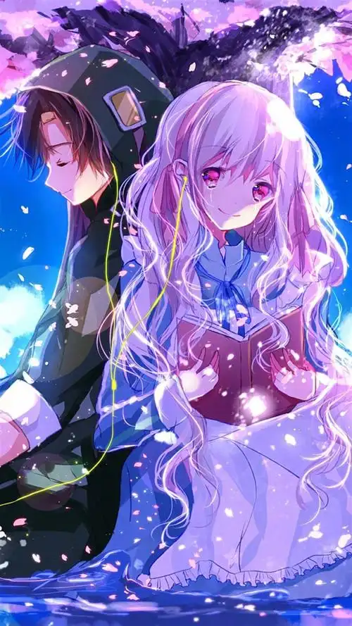 二次元动漫浪漫情侣手机壁纸,动漫,卡通,动漫美女,动漫,爱情,唯美