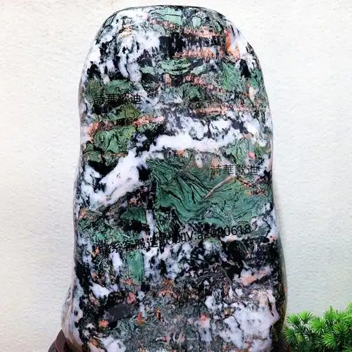 诗华歌迪 青海七彩石 水墨奇石摆件家居饰品装饰 石头天然奇石 a4号