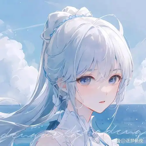 日落归山海,____|二次元蓝色系闺蜜头像