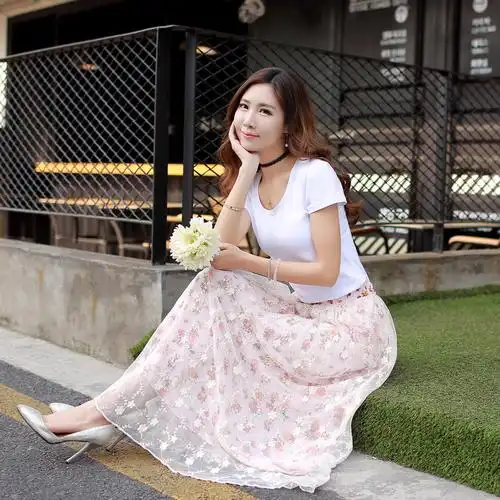 波西米亚 雪纺 连衣裙 两穿 抹胸裙 沙滩裙 中长 夏季 飘逸