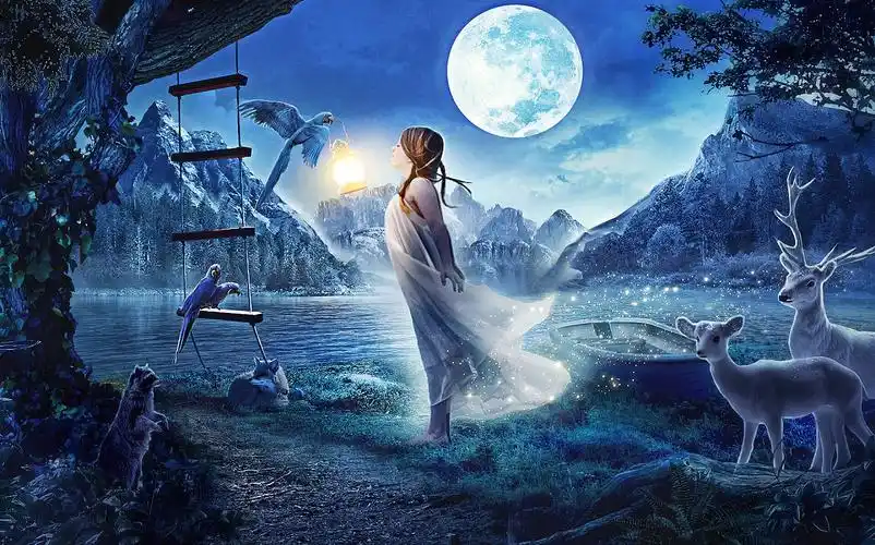 夜景创意合成海报——小仙女