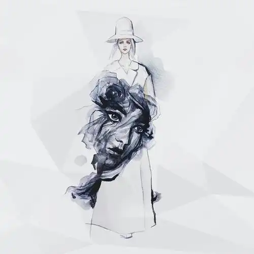 时装绘画 服装设计 头像 手帐素材 婚纱 礼服 ins:foxtly