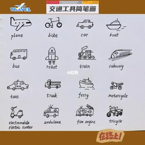 交通工具简笔画