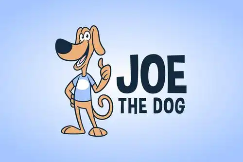 可爱小狗卡通吉祥物logo标志设计模板friendlydogmascotlogo