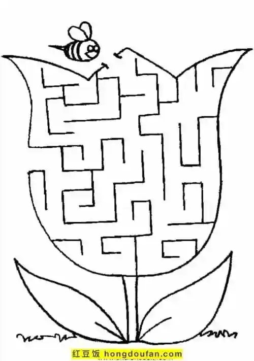 18张动物主题简单有趣的迷宫游戏图纸免费下载-红豆饭小学生简笔画