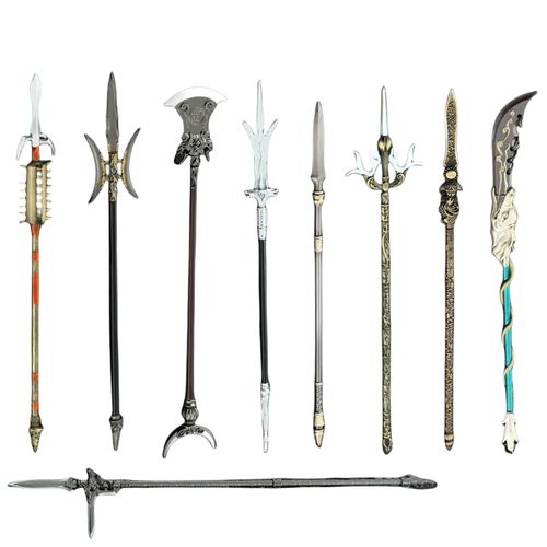 古代冷门兵器大全刀剑长枪武器模型金属摆件十大名剑小型古风玩具