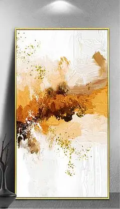 现代抽象高端艺术油画餐厅玄关客厅落地画装饰画