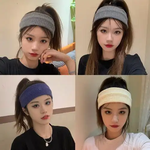 6武士头黑色短发束发带男士女生古装头巾运动发箍夏季汉服头绳流苏已