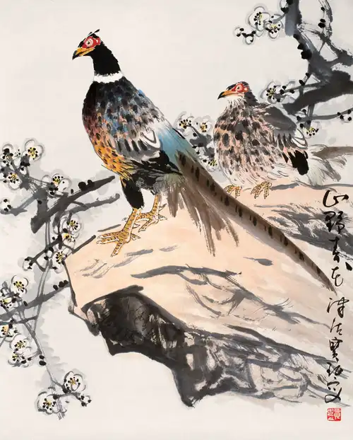 贾宝珉花鸟作品欣赏