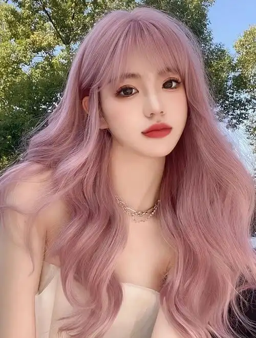 浅色色系发色樱花粉发色