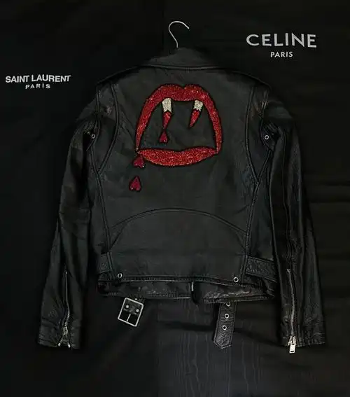 saintlaurentslp圣罗兰血牙皮衣