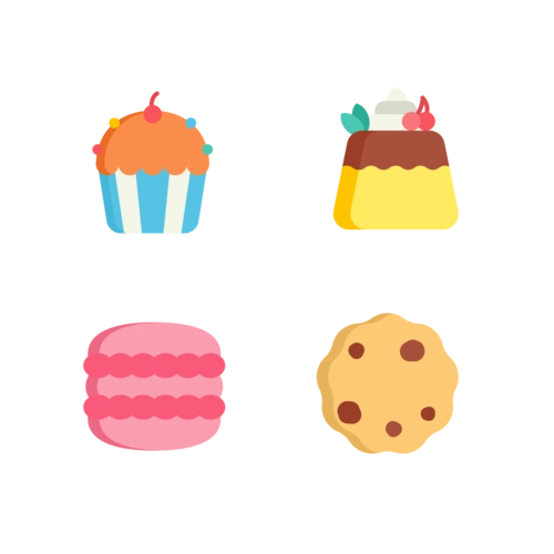 甜食甜品点心免扣插画素材