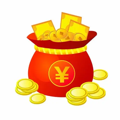 红色钱袋子中的金币和金色钞票904565图片素材