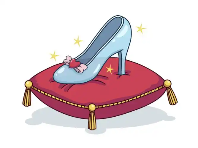 手绘风格水晶鞋矢量素材aiepspng