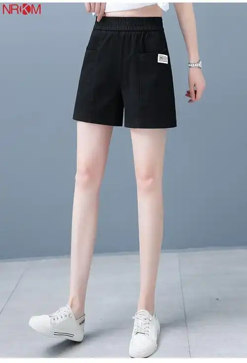 nrkm高端轻奢品牌女士短裤中青年夏季新款时尚舒适韩版短裤女高腰休闲