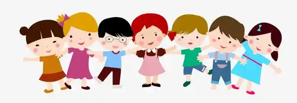 手拉手卡通小朋友