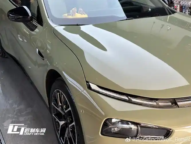 xpeng p7  axfilm pet高亮卡其绿  #西安汽车贴膜##craft auto detail