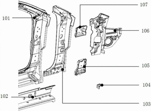 一种偏置碰高安全性的a柱结构 本技术涉及汽车