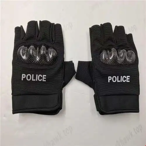 山羊皮特警战术手套 特警半指战训手套 特警全指战术手套