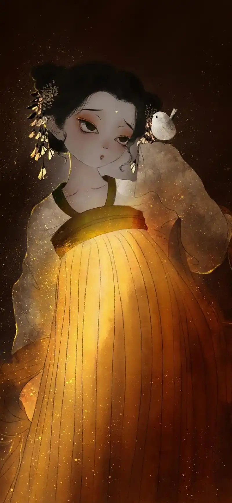 小花仙和小肥啾#原创 #画画 #插画 #绘画 #画 #国风合 - 抖音