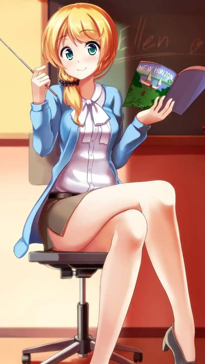 动漫黑丝性感女教师