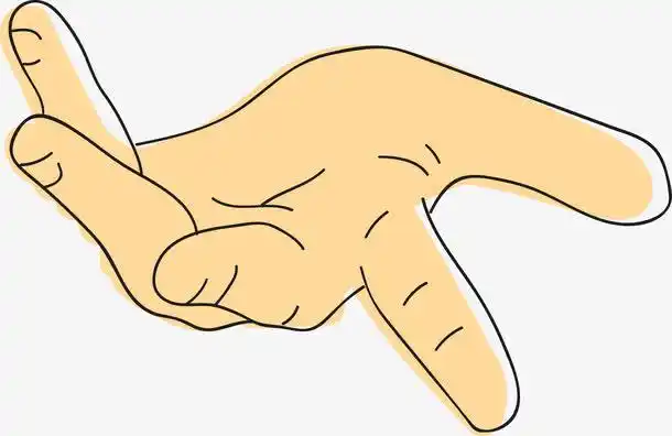 卡通女孩手指素材图