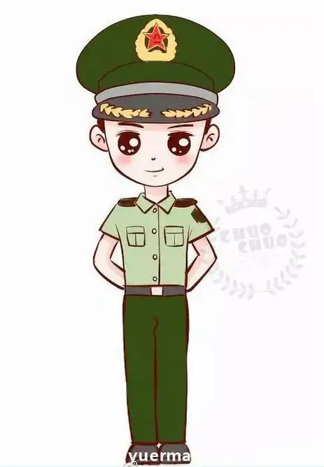 q版军人卡通简笔画解放军简笔画十到12岁儿童解放军怎么画简单又好看