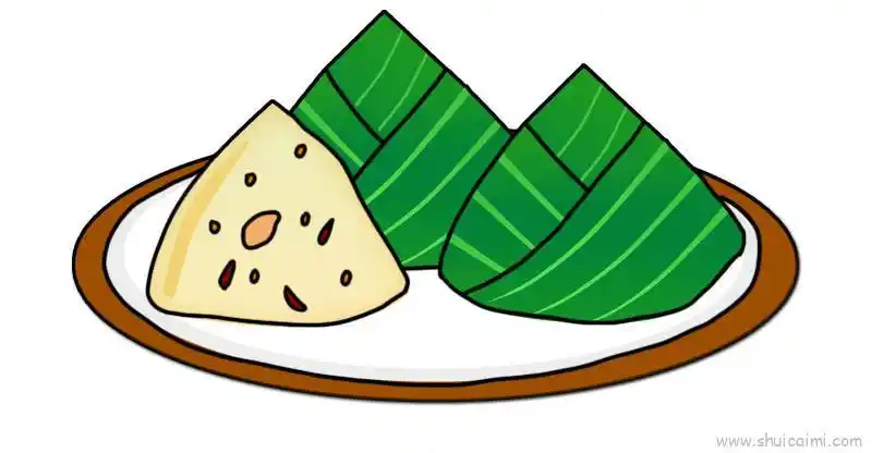 粽子儿童画怎么画 粽子简笔画图片