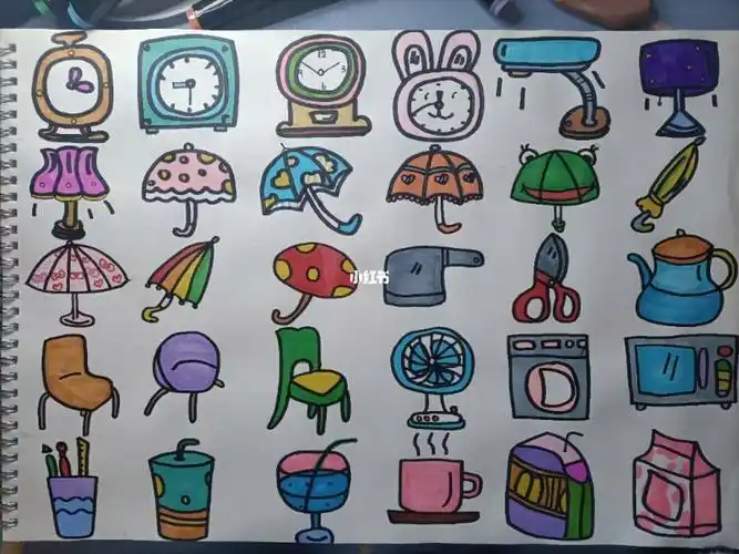 生活用品简笔画生活用品简笔画彩色幼儿园彩色生活用品简笔画简笔画素