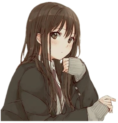 帮忙把这个动漫女生抠图了