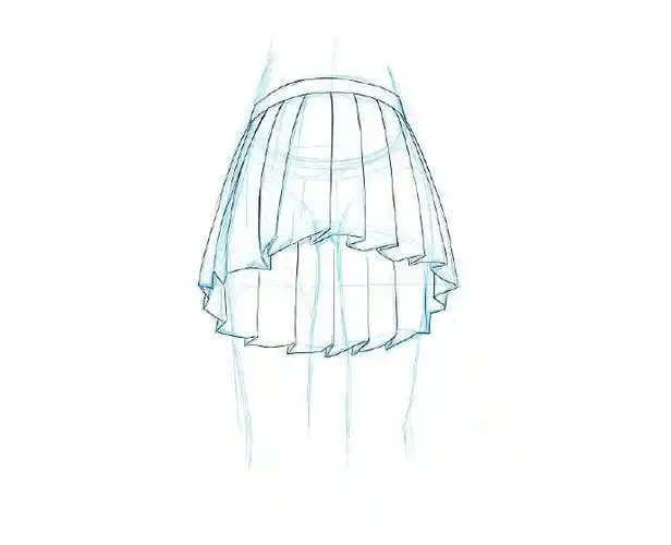 漫画里裙子和腿的绘制方法