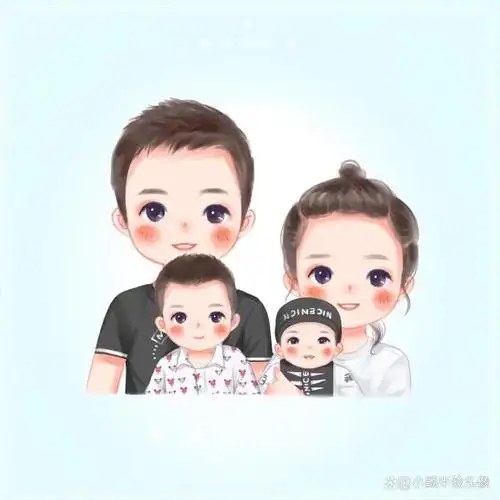 全家福漫画头像懂得好好说话是家庭幸福的关键