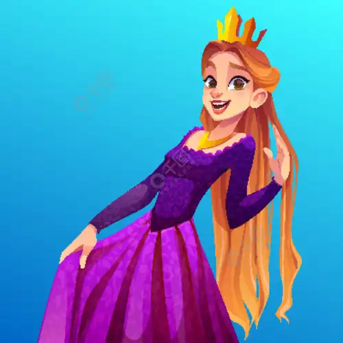 可爱的公主,戴着金冠的漂亮女孩 模板免费下