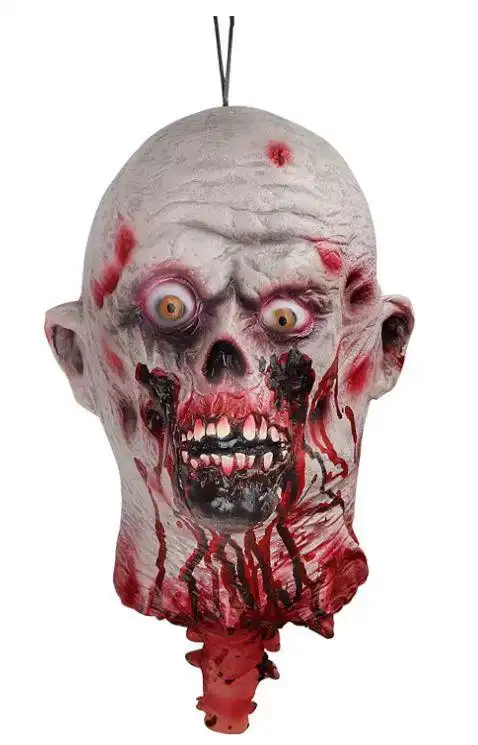 0成交14件相似万圣节查理恐怖乳胶面具cos吃人头化装舞会演出道具整蛊