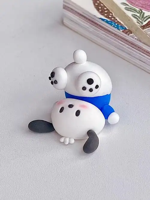 超轻粘土小狗摔倒附教程可爱帕恰狗