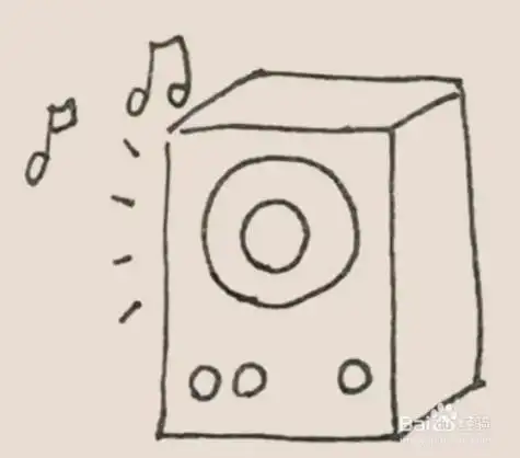 高级音响简笔画