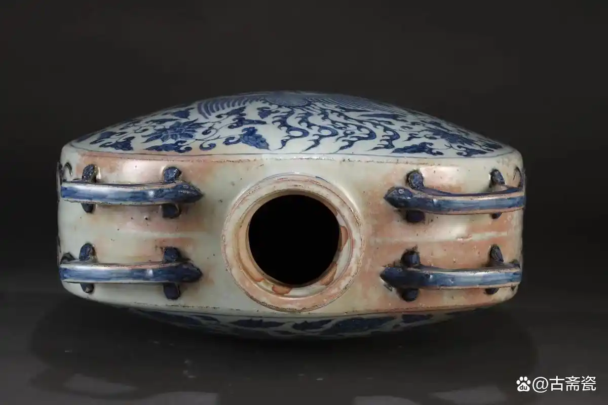 元青花四方扁瓶