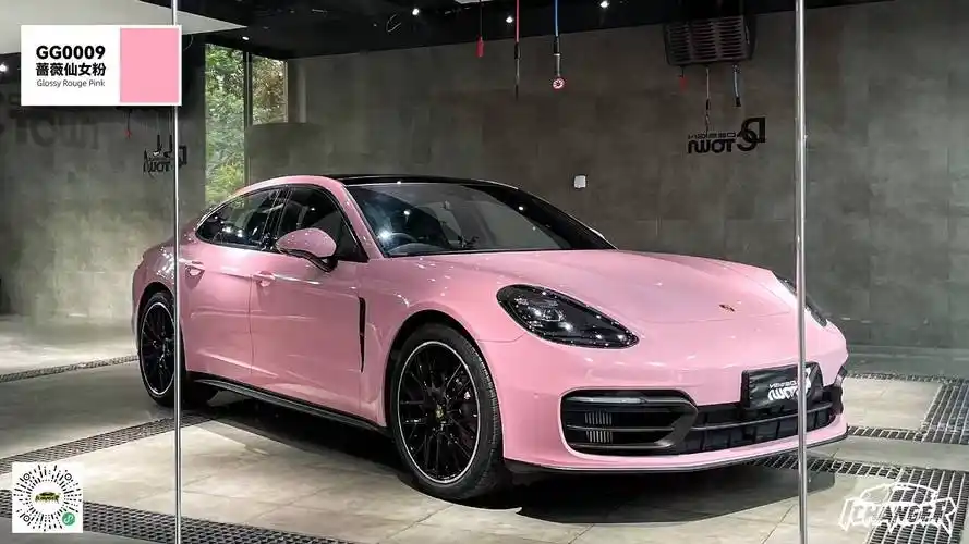 保时捷帕拉梅拉ichangericr改变者改色膜蜜桃仙女粉