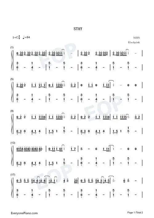 《stay》是韩国女子音乐组合blackpink历年发行的歌曲