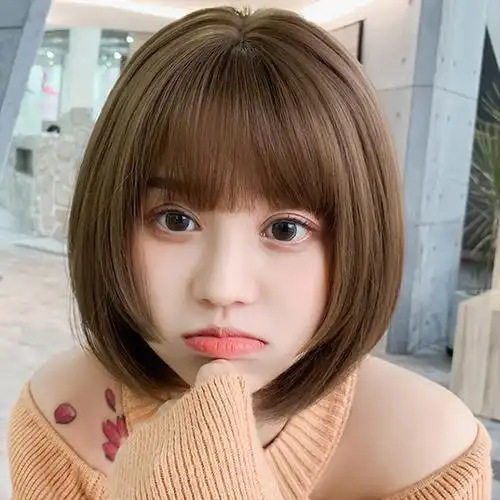 日系姬发式【波波头套短发】假发女自然bobo空气刘海头套
