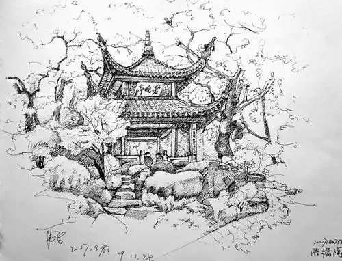 爱晚亭简笔画的教学视频