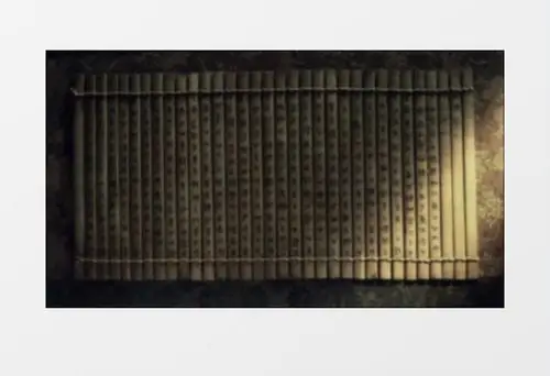 中国风古代书香门第竹简背景(有音乐)视频素材下载_avi格式_熊猫办公