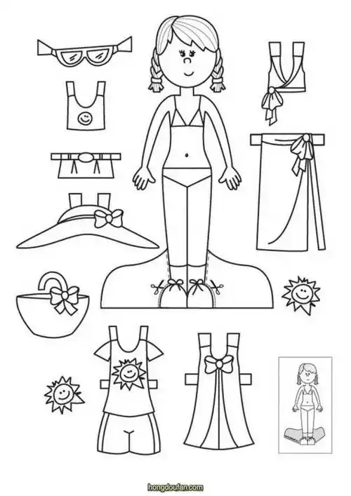 我的姐姐有好多裙子15张公主贴纸换装a4打印图片下载
