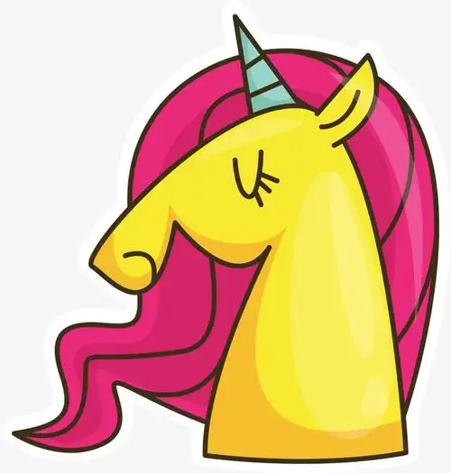 手绘独角兽素材免费下载_觅元素