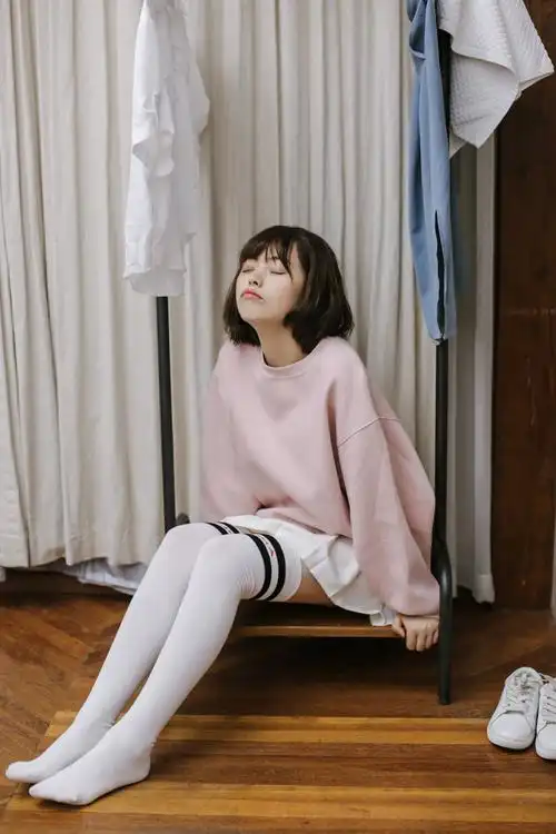 vivi二杠过膝袜长筒二杠女袜棒球袜全棉日系学院女袜子厂家3012