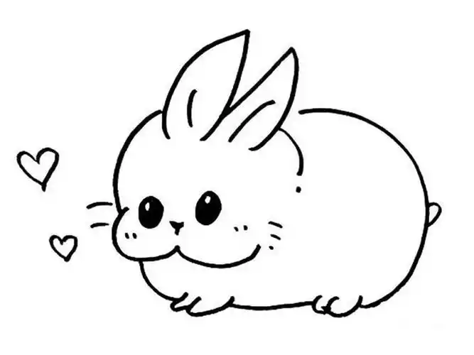 肥兔子简笔画