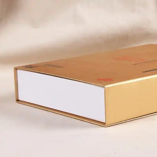 厂家定制 韩国祛痘套装礼品包装盒长方形书本式金色化妆品礼盒