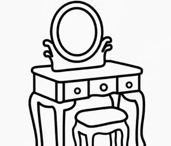 梳妆台怎么画简单