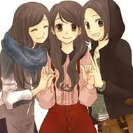 动漫卡通闺蜜头像图片三个或两人一起一张图片